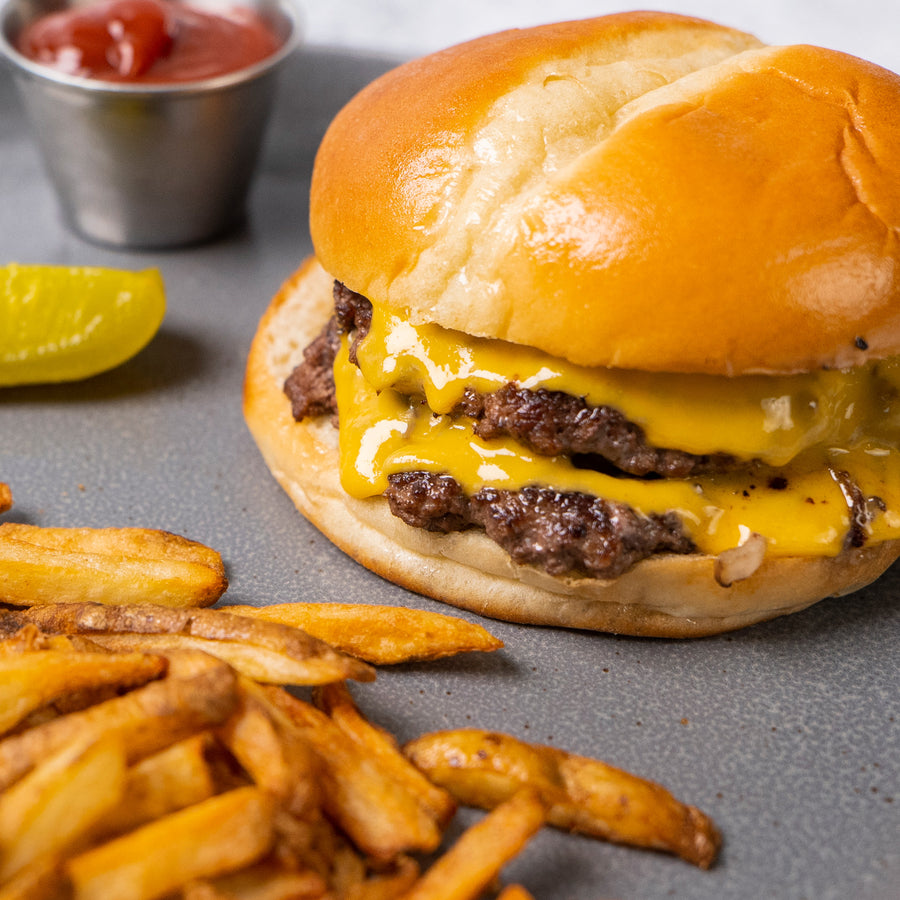 Smash burger doble a la plancha
